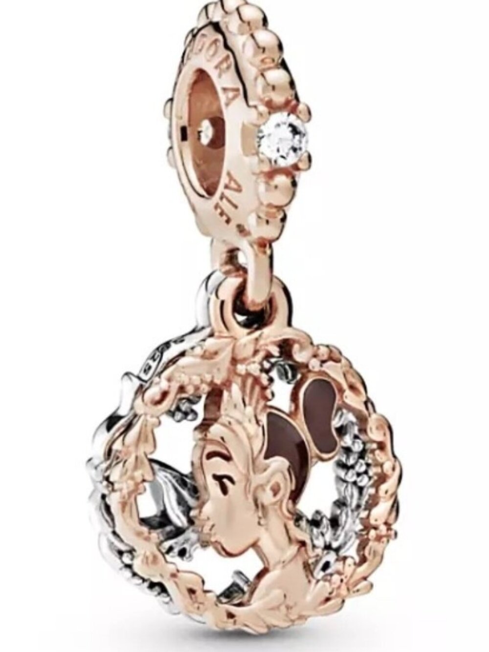 Pandora Disney Pandora Charm - Tiana - Silver and Rose Gold